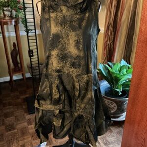 Chic Black and Gold Women's Mini Dress